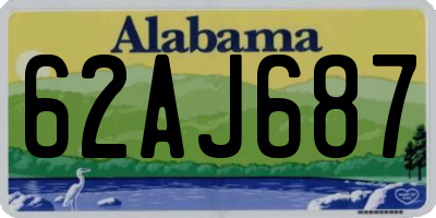 AL license plate 62AJ687