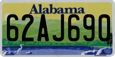 AL license plate 62AJ690