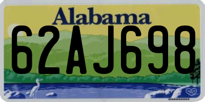 AL license plate 62AJ698
