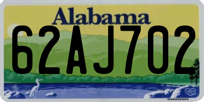 AL license plate 62AJ702