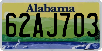 AL license plate 62AJ703