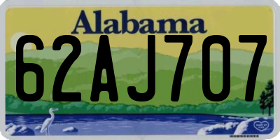 AL license plate 62AJ707