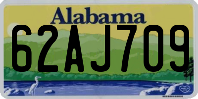 AL license plate 62AJ709