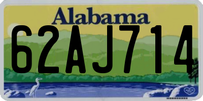 AL license plate 62AJ714