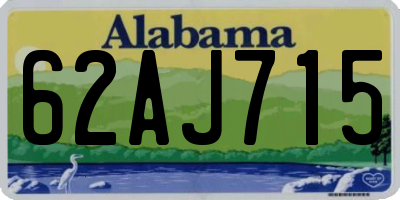 AL license plate 62AJ715