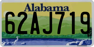 AL license plate 62AJ719