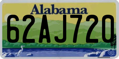 AL license plate 62AJ720