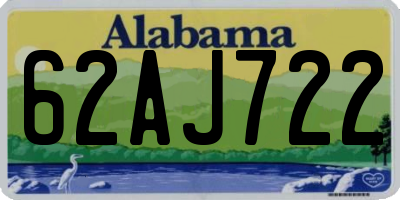 AL license plate 62AJ722