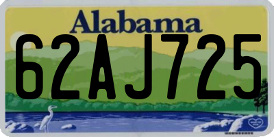 AL license plate 62AJ725