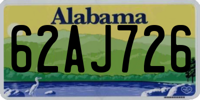 AL license plate 62AJ726