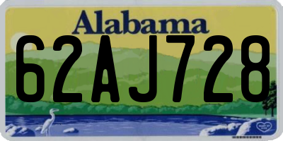 AL license plate 62AJ728