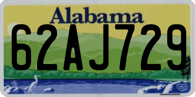 AL license plate 62AJ729