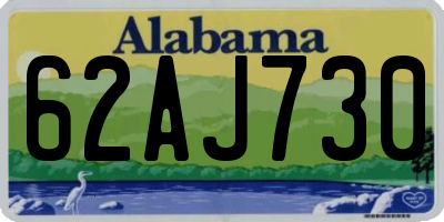 AL license plate 62AJ730