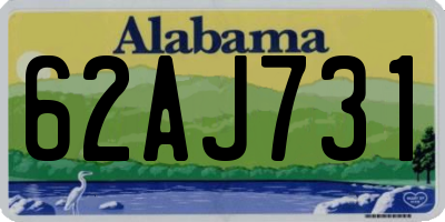 AL license plate 62AJ731