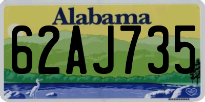 AL license plate 62AJ735