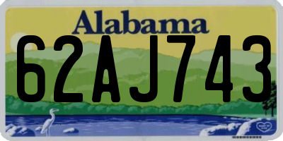 AL license plate 62AJ743