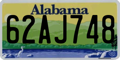 AL license plate 62AJ748