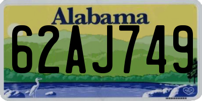 AL license plate 62AJ749