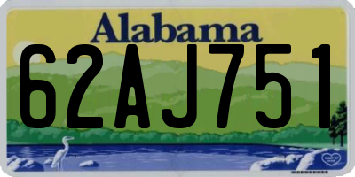 AL license plate 62AJ751