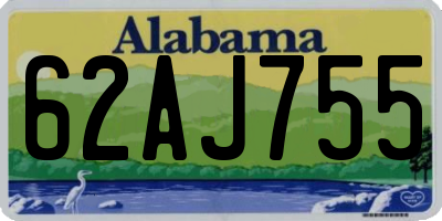 AL license plate 62AJ755