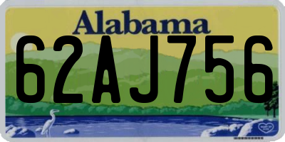 AL license plate 62AJ756