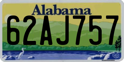 AL license plate 62AJ757