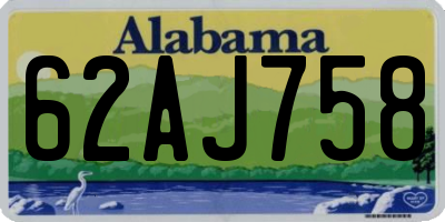 AL license plate 62AJ758