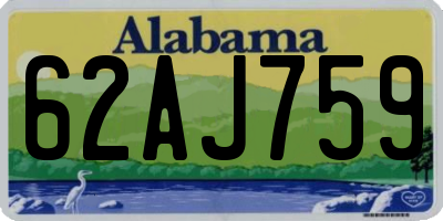 AL license plate 62AJ759