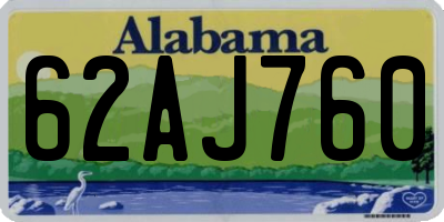 AL license plate 62AJ760