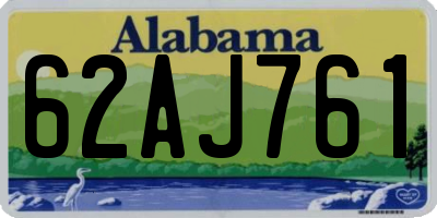 AL license plate 62AJ761