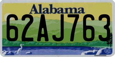 AL license plate 62AJ763