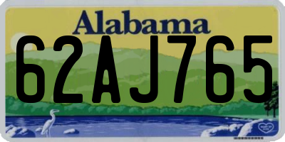 AL license plate 62AJ765