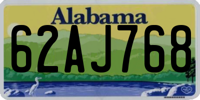 AL license plate 62AJ768