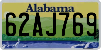 AL license plate 62AJ769