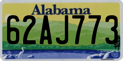 AL license plate 62AJ773