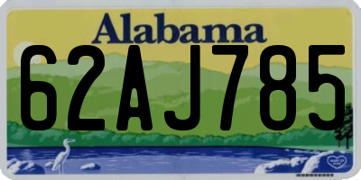 AL license plate 62AJ785