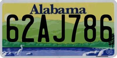 AL license plate 62AJ786