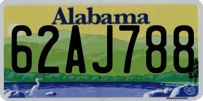 AL license plate 62AJ788