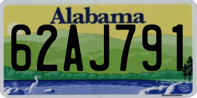 AL license plate 62AJ791