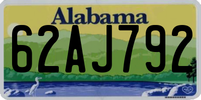 AL license plate 62AJ792