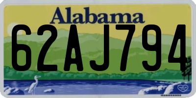 AL license plate 62AJ794