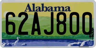 AL license plate 62AJ800