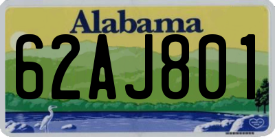 AL license plate 62AJ801