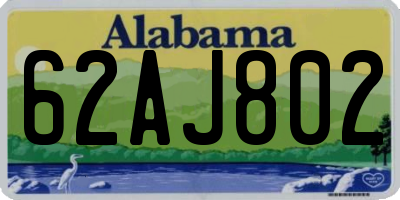 AL license plate 62AJ802