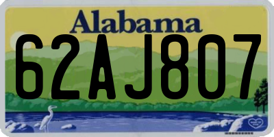 AL license plate 62AJ807