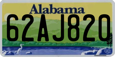 AL license plate 62AJ820