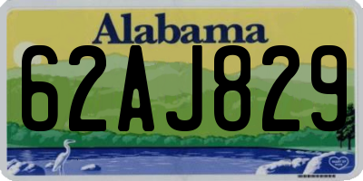 AL license plate 62AJ829