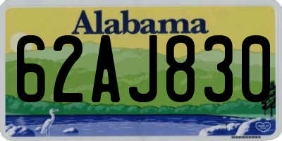 AL license plate 62AJ830