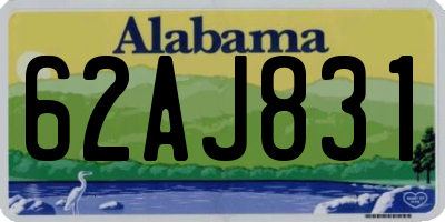 AL license plate 62AJ831