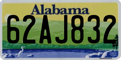 AL license plate 62AJ832